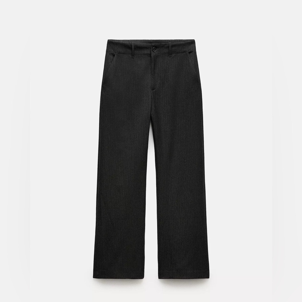 Zara women STRIPED STRAIGHT LEG PANTS ZW COLLECTION size M new